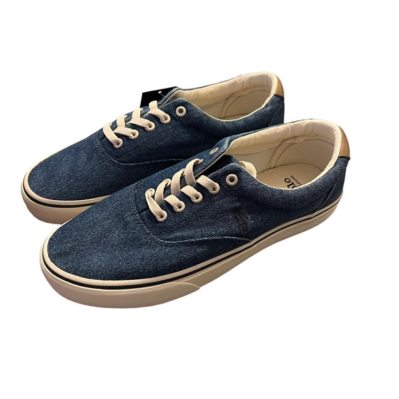 Polo Ralph Lauren Other - Polo Ralph Lauren Faxon Low Top Denim Sneakers NEW Size 9.5